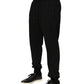 Dolce & Gabbana Black Cotton DG Logo Men Jogger Pants