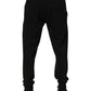 Dolce & Gabbana Black Cotton DG Logo Men Jogger Pants