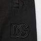 Dolce & Gabbana Black Cotton DG Logo Men Jogger Pants