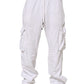 Dolce & Gabbana White Cotton Cargo Trousers Logo Patch Pants