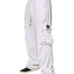Dolce & Gabbana White Cotton Cargo Trousers Logo Patch Pants