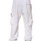 Dolce & Gabbana White Cotton Cargo Trousers Logo Patch Pants