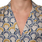Dolce & Gabbana Cream Cotton Silk Hawaii Scallop Shell Print Shirt