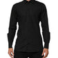 Dolce & Gabbana Black Polka Dot Cotton GOLD Men Formal Dress Shirt