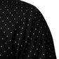 Dolce & Gabbana Black Polka Dot Cotton GOLD Men Formal Dress Shirt
