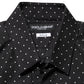 Dolce & Gabbana Black Polka Dot Cotton GOLD Men Formal Dress Shirt