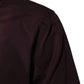 Dolce & Gabbana Maroon Cotton Collared GOLD Formal Dress Shirt