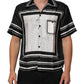 Dolce & Gabbana Black White StripeDot Print Casual Polo Shirt Mens T-Shirt