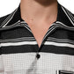 Dolce & Gabbana Black White StripeDot Print Casual Polo Shirt Mens T-Shirt