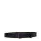 Max Mara Black Leather Regular Belt