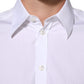 Dolce & Gabbana White Logo Plaque Collared Formal Dress  Shirt