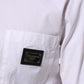 Dolce & Gabbana White Logo Plaque Collared Formal Dress  Shirt