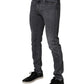 Dolce & Gabbana Dark Gray Cotton Stretch Skinny Denim Jeans