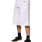 Dolce & Gabbana White Ripped Mid Waist Casual Bermuda Short Mens Shorts