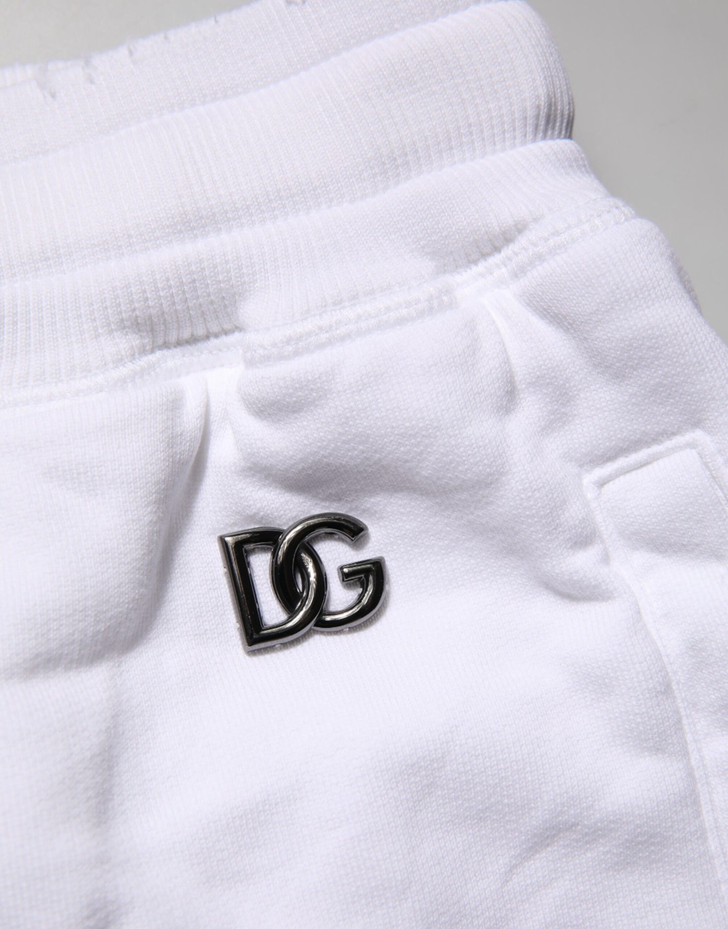 Dolce & Gabbana White Ripped Mid Waist Casual Bermuda Short Mens Shorts