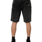 Dolce & Gabbana Black Cotton Mid Waist Denim Men Bermuda Short Mens Shorts