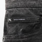 Dolce & Gabbana Black Cotton Mid Waist Denim Men Bermuda Short Mens Shorts
