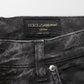 Dolce & Gabbana Black Cotton Mid Waist Denim Men Bermuda Short Mens Shorts