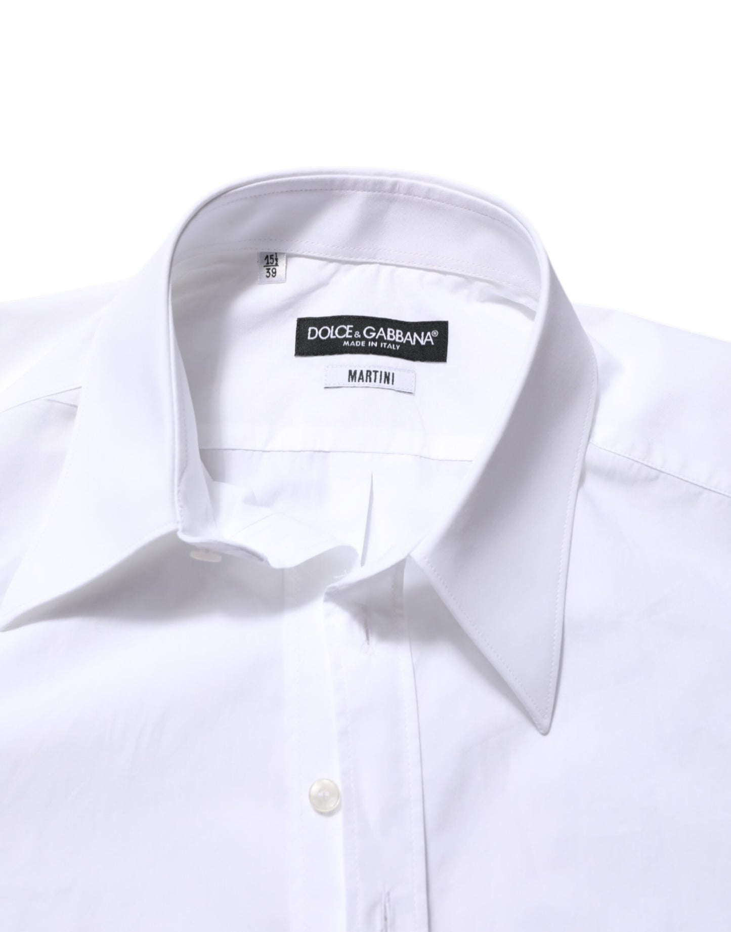 Dolce & Gabbana White Cotton MARTINI Men Formal Dress Shirt Mens T-Shirt