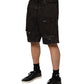 Dolce & Gabbana Black Cotton Tattered Denim Men Bermuda Short Mens Shorts