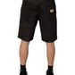 Dolce & Gabbana Black Cotton Tattered Denim Men Bermuda Short Mens Shorts