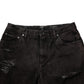 Dolce & Gabbana Black Cotton Tattered Denim Men Bermuda Short Mens Shorts