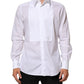 Dolce & Gabbana White Cotton MARTINI Bib Formal Dress Shirt Mens T-Shirt