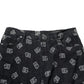 Dolce & Gabbana Black Monogram Denim Cargo Men Bermuda Short Mens Shorts