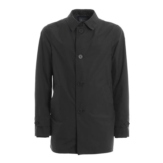 Herno Black Polyester Men's Trench Coat
