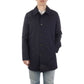 Aquascutum Blue Cotton Men Trench Coat