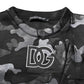 Dolce & Gabbana Black Camouflage Round Neck Sweatshirt Sweater Mens Sweater Mens T-Shirt