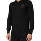 Dolce & Gabbana Black Logo Patch Collared Pullover Sweater Mens Sweater Mens T-Shirt