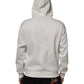 Dolce & Gabbana White Logo Hooded Men Sweatshirt  Sweater Mens Sweater Mens T-Shirt