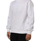 Dolce & Gabbana White Embossed Logo Men Sweatshirt Sweater Mens Sweater Mens T-Shirt