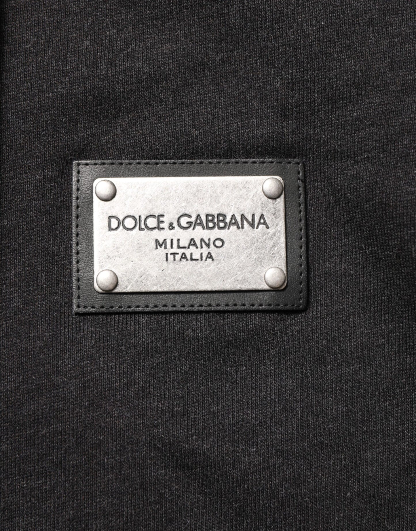 Dolce & Gabbana Black Logo FullZip Hooded Sweatshirt Sweater Mens Sweater Mens T-Shirt