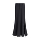 Balenciaga Black Fleece Wool Long Skirt