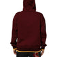 Dolce & Gabbana Maroon Embossed Logo Hooded Sweatshirt Sweater Mens Sweater Mens T-Shirt