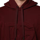 Dolce & Gabbana Maroon Embossed Logo Hooded Sweatshirt Sweater Mens Sweater Mens T-Shirt