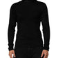 Dolce & Gabbana Black Viscose Turtle Neck Pullover Sweater Mens Sweater Mens T-Shirt