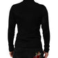 Dolce & Gabbana Black Viscose Turtle Neck Pullover Sweater Mens Sweater Mens T-Shirt