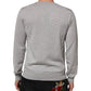Dolce & Gabbana Gray Wool Knit Logo V-Neck Pullover Sweater Mens Sweater Mens T-Shirt