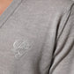 Dolce & Gabbana Gray Wool Knit Logo V-Neck Pullover Sweater Mens Sweater Mens T-Shirt