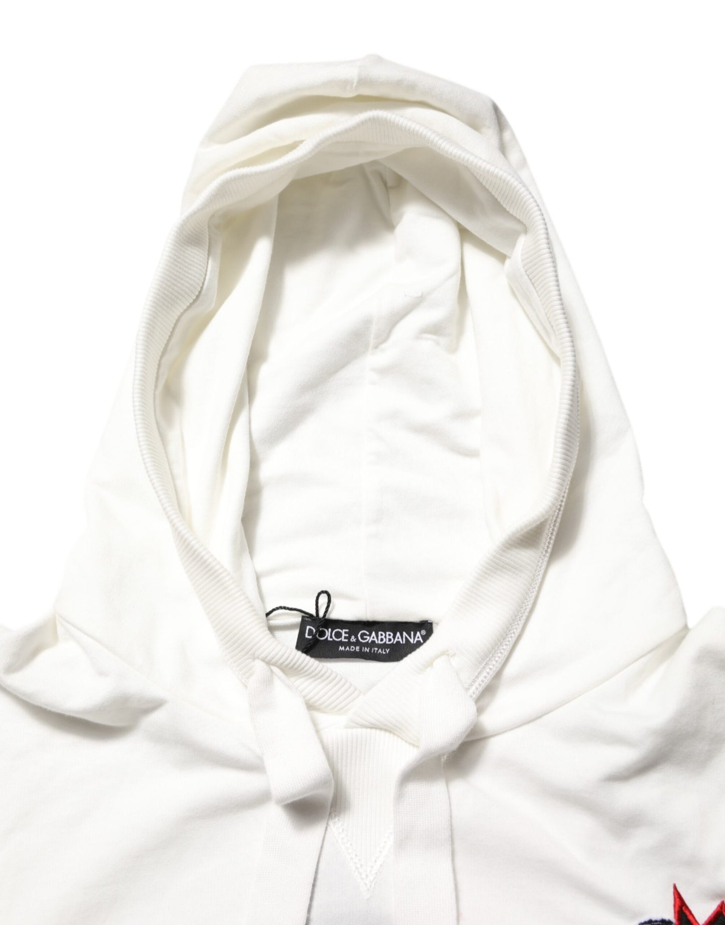 Dolce & Gabbana Off White Cotton Panda Hooded Sweatshirt Sweater Mens Sweater Mens T-Shirt