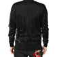 Dolce & Gabbana Black Logo Polyester CrewNeck Sweatshirt Sweater Mens Sweater Mens T-Shirt