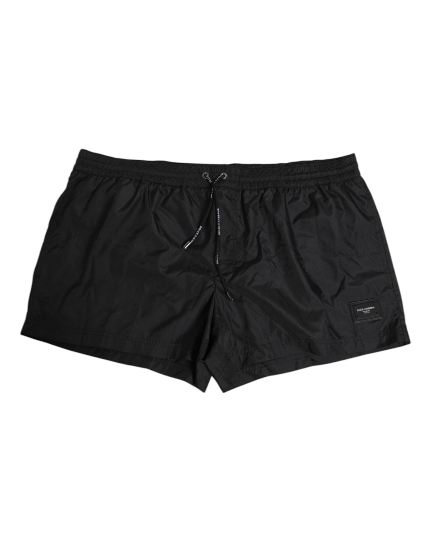 Dolce & Gabbana Black Logo Polyester Beachwear Shorts Swimwear Mens Swim