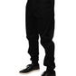 Dolce & Gabbana Black Cotton Stretch Casual Trouser Pants