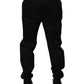 Dolce & Gabbana Black Cotton Stretch Casual Trouser Pants