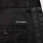 Dolce & Gabbana Black Cotton Stretch Casual Trouser Pants
