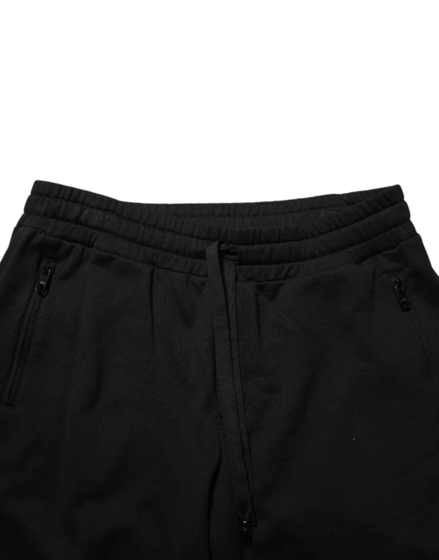 Dolce & Gabbana Black Cotton Mid Waist Casual Bermuda Short Mens Shorts