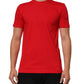Dolce & Gabbana Red Goodluck 2023 Cotton Crew Neck T-shirt Mens T-Shirt